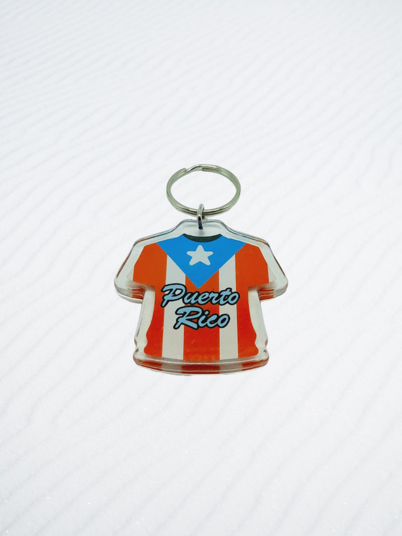 Souvenir de Puerto Rico | Llavero Plástico- Camiseta.
