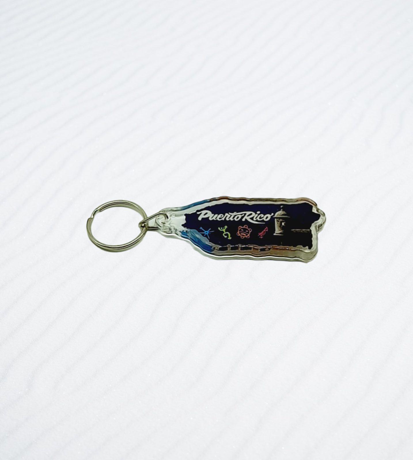 Souvenir de Puerto Rico | Llavero Plástico- Mapa de PR.