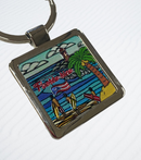 Souvenir de Puerto Rico | Llavero en Metal- Cuadrado.