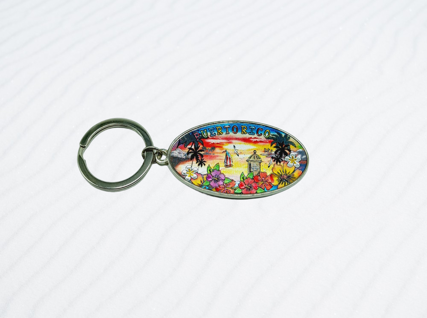 Souvenir de Puerto Rico | Llavero en Metal- Ovalado.