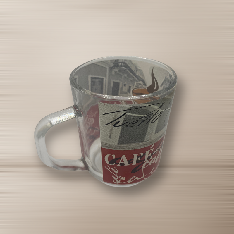 Souvenir de Puerto Rico- Tazas de Cristal (1pc).