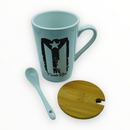 Souvenir de Puerto Rico - Taza con Cuchara y Tapa.