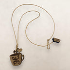 Artesanía en Madera - Collar Taza Coqui Taino *One Size*