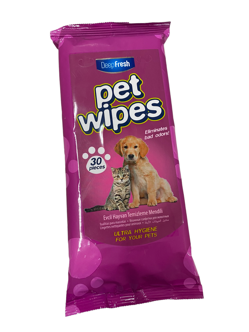 Deep Fresh- Pet Wipes (30pcs) Eliminates bad odors!.
