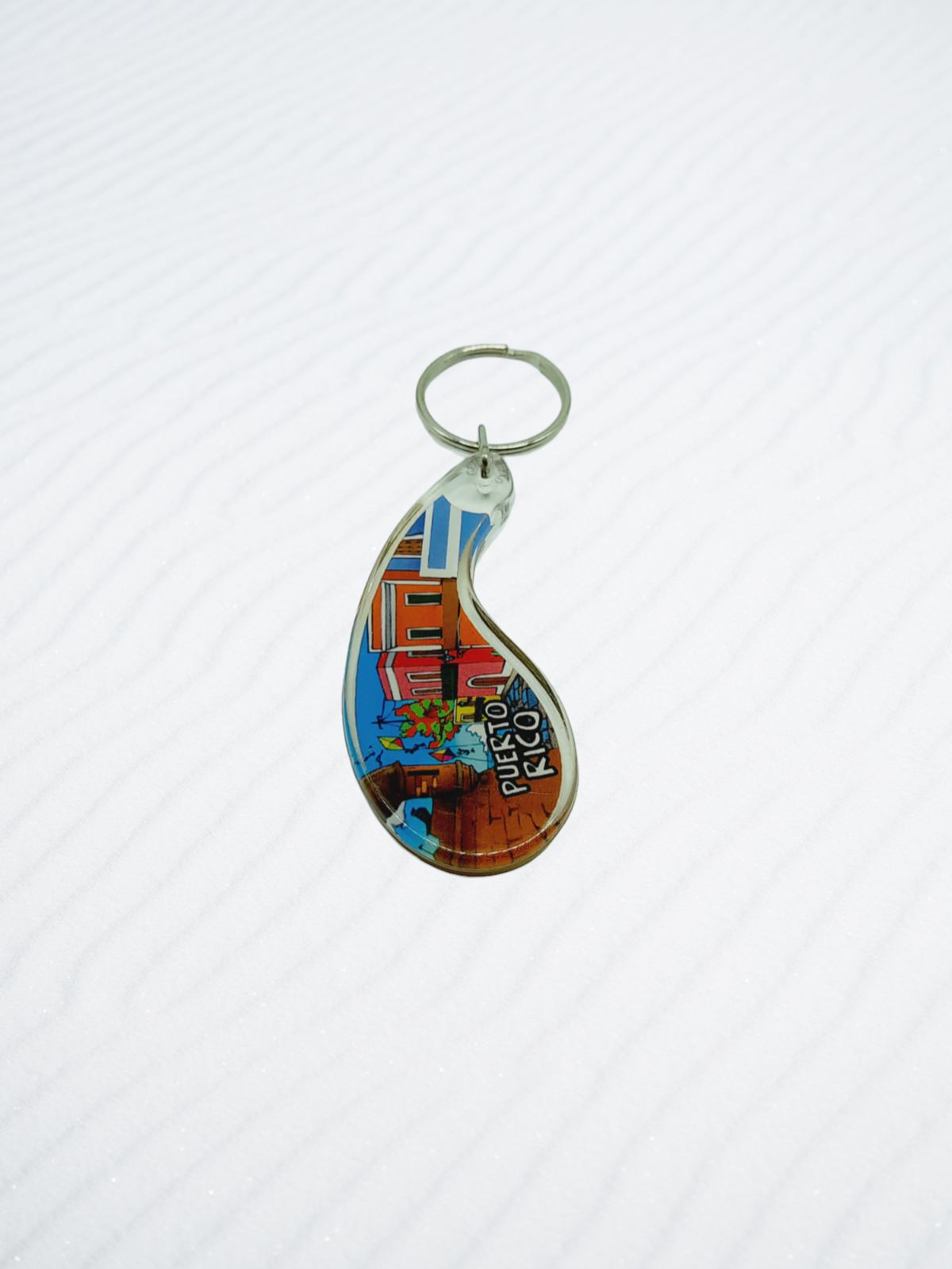 Souvenir de Puerto Rico | Llavero Plástico- Güiro.
