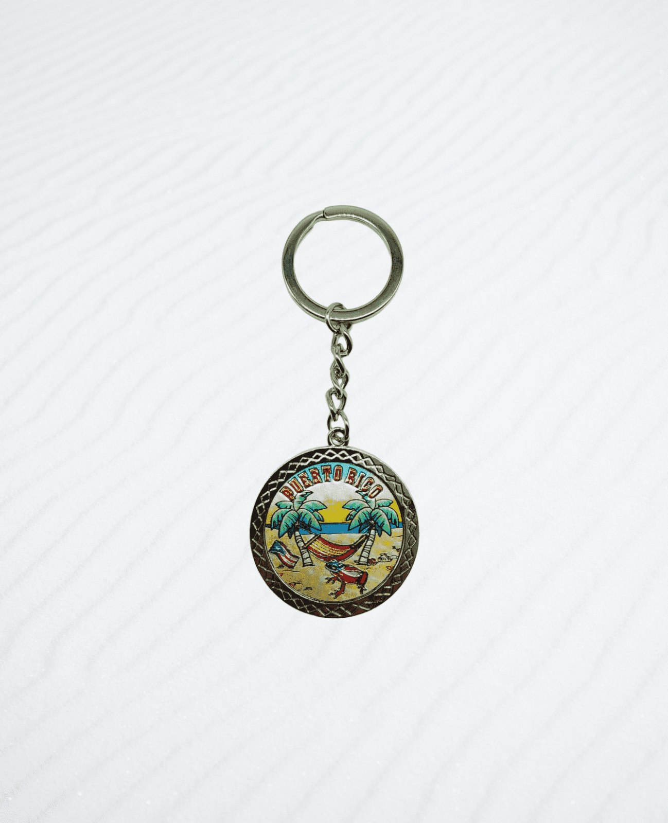 Souvenir de Puerto Rico | Llavero en Metal- Circulo.