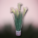 Planta Artificial con Hojas Lineales y Plumas *NO ENVÍOS POR CORREO*.