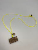 Artesanía en Madera - Collar Tablilla ''Puerto Rico 100 x 35'' *One Size*