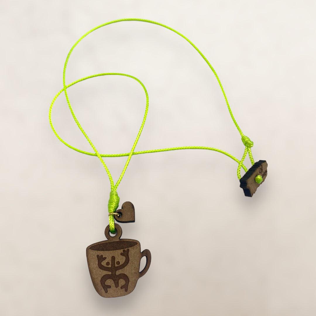 Artesanía en Madera - Collar Taza Coqui Taino *One Size*