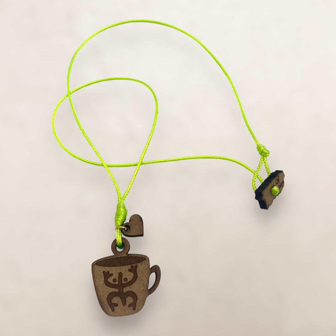 Artesanía en Madera - Collar Taza Coqui Taino *One Size*