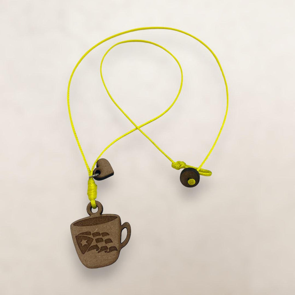 Wood Crafts - Flag Mug Necklace *One Size*