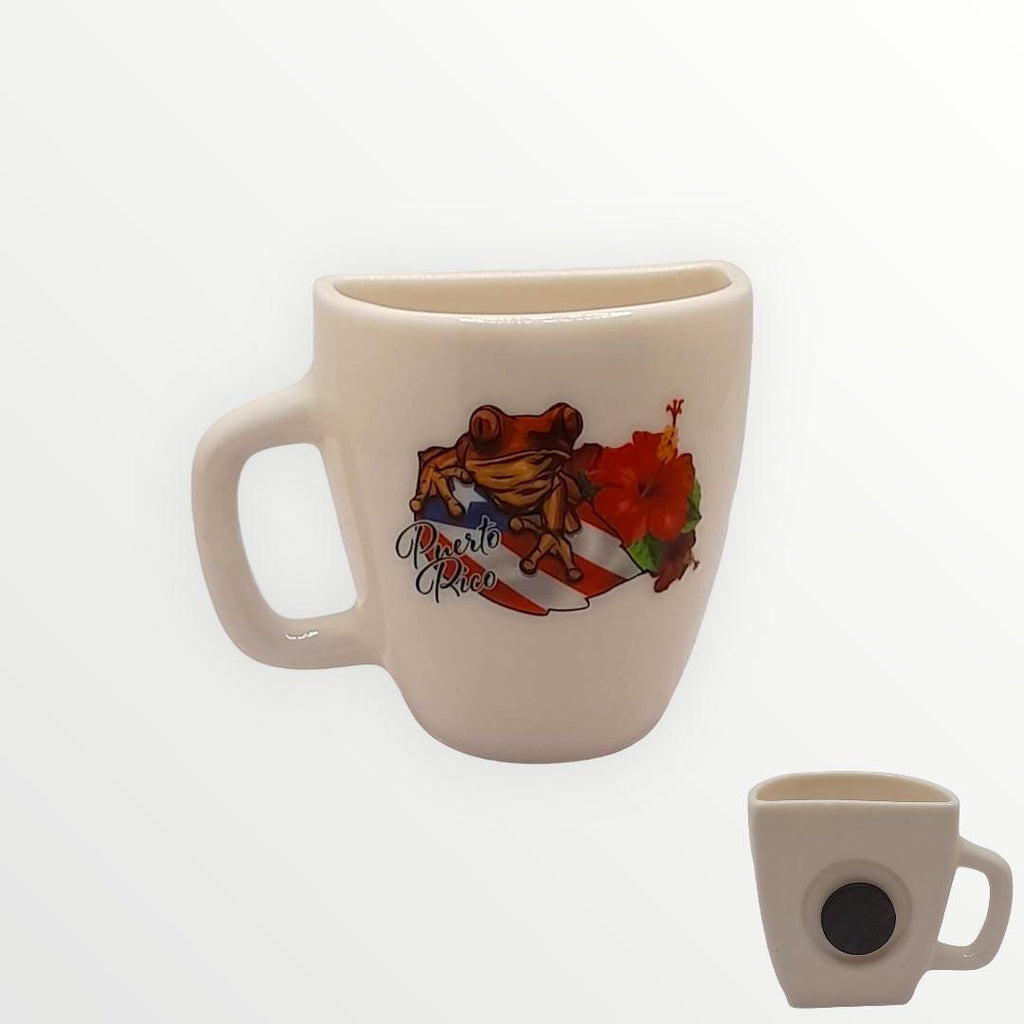Souvenir de Puerto Rico - Mini Tazas con Imán para Decoración