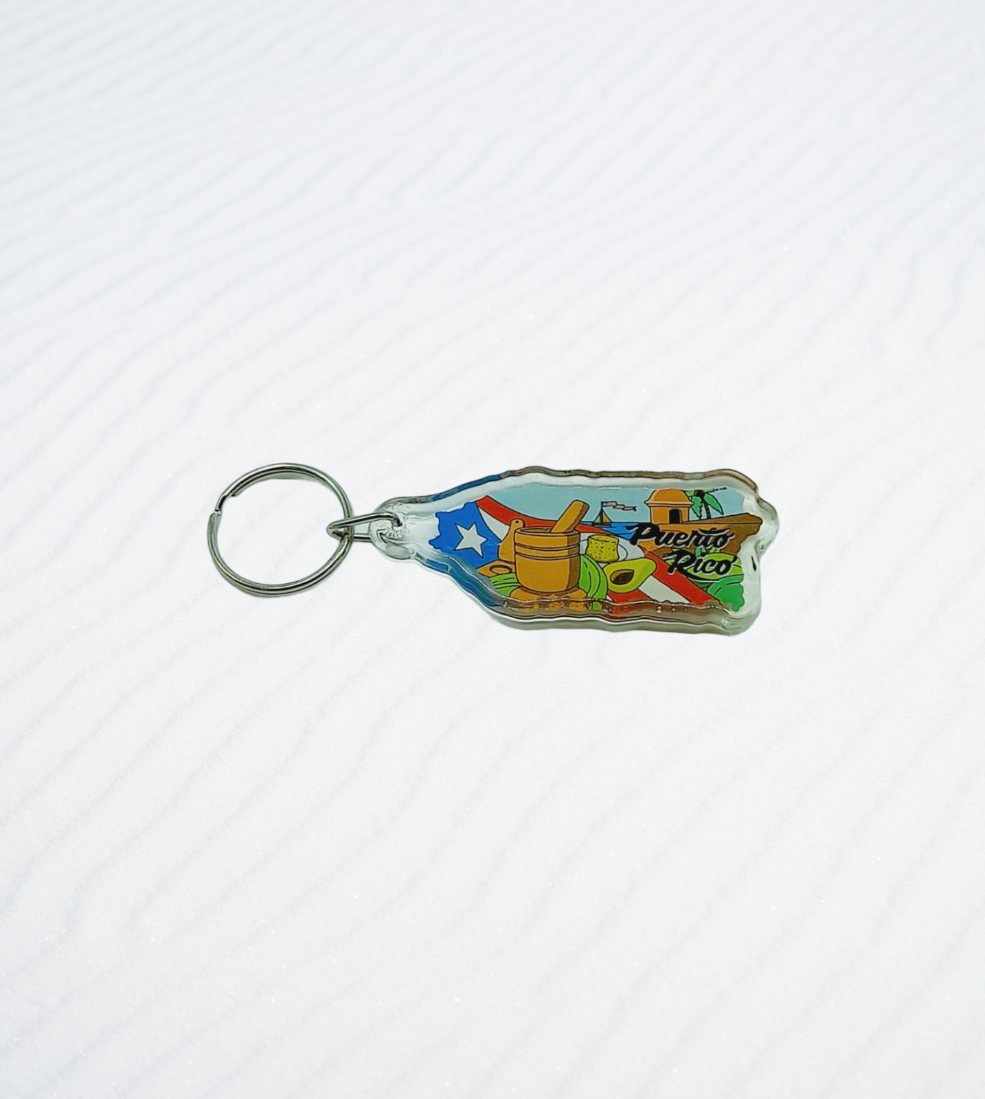 Souvenir de Puerto Rico | Llavero Plástico- Mapa de PR.