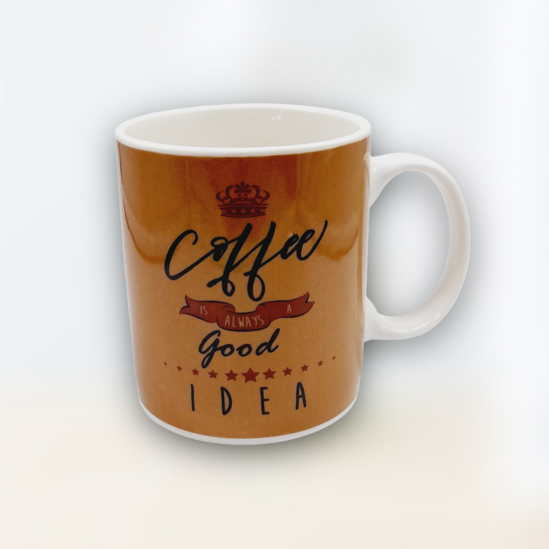 Tazas en Cerámica con Mensajes sobre Café 11oz.