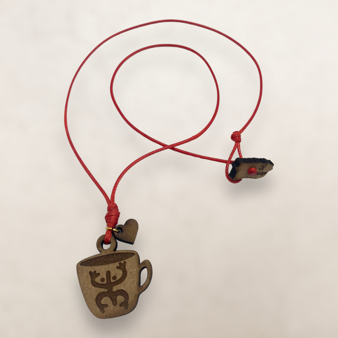 Artesanía en Madera - Collar Taza Coqui Taino *One Size*