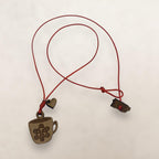 Artesanía en Madera - Collar Taza Sol Taino *One Size*