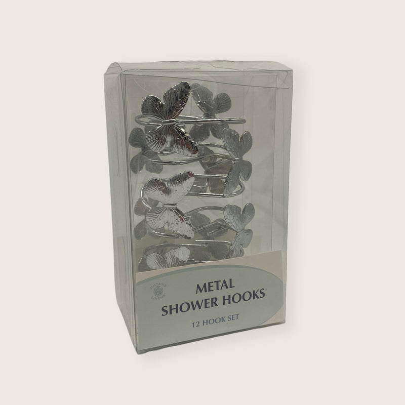 Metal Figurine Shower Hooks - 12 Hook Set