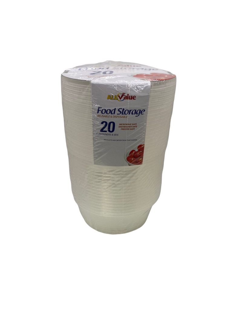 Food Storage Reausable & Disposable- 20 Containers (pequeños).