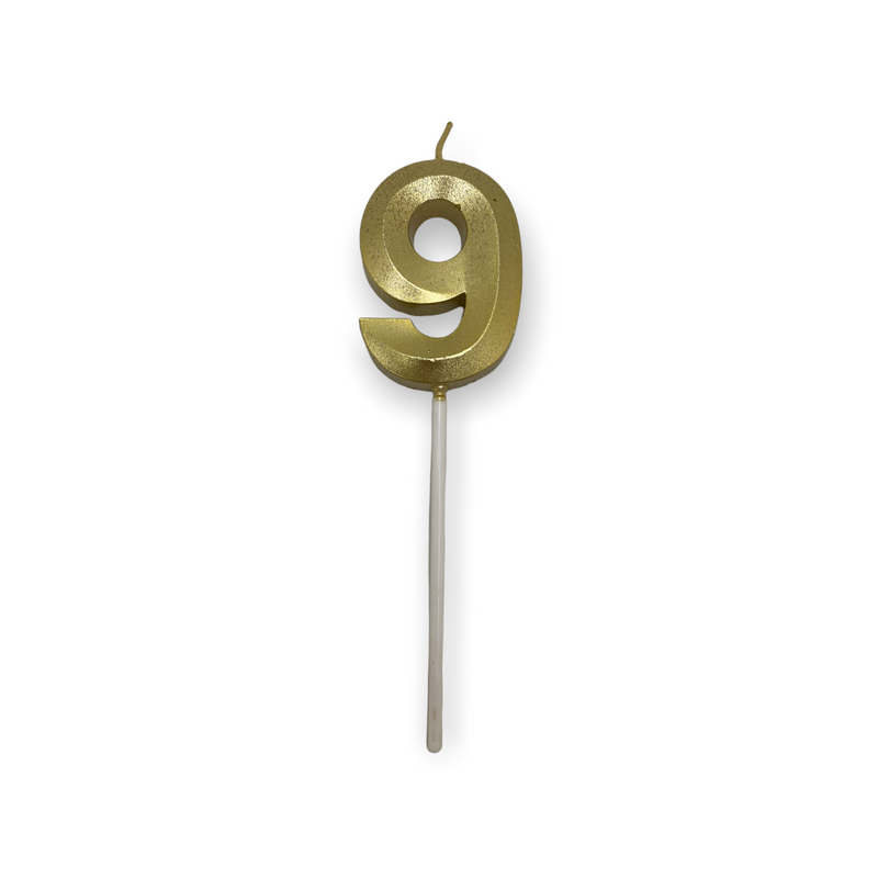 AW Party- Birthday Candle (Gold Numbers).