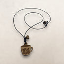 Artesanía en Madera - Collar Taza con Amapola  *One Size*