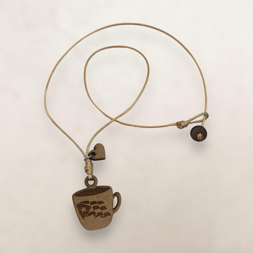 Wood Crafts - Flag Mug Necklace *One Size*