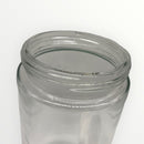 Thick Glass Container with Plastic Lid in Stainless Steel Finish