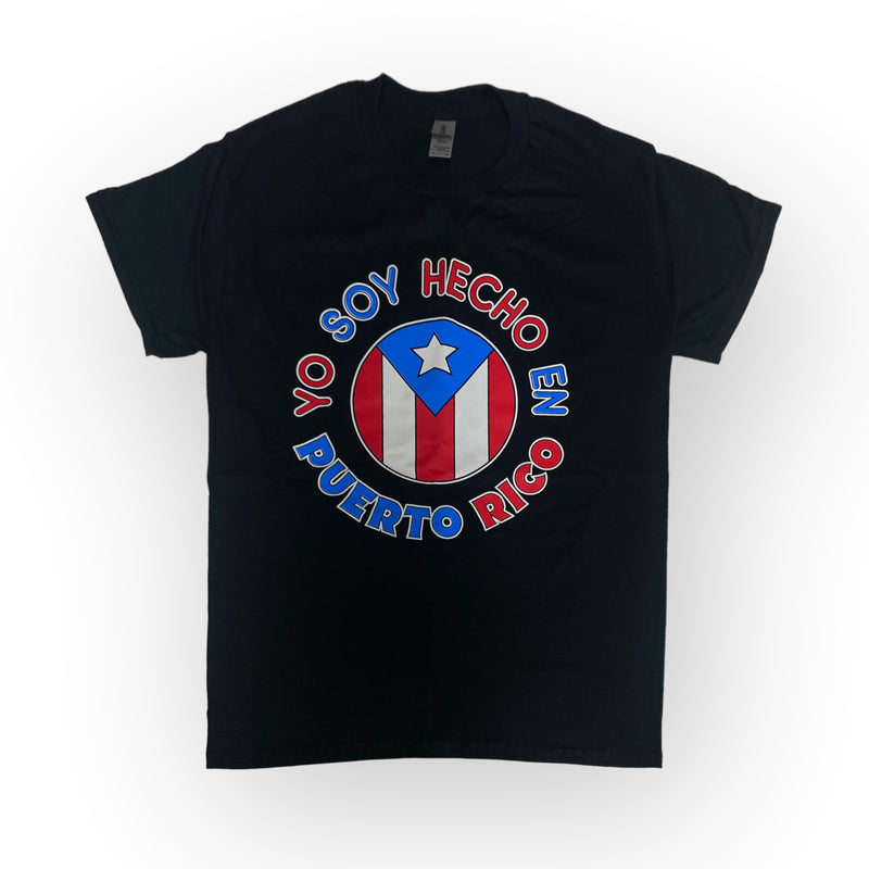 Souvenir de Puerto Rico - Camisas Negras con Logo sobre Puerto Rico T-SHIRT