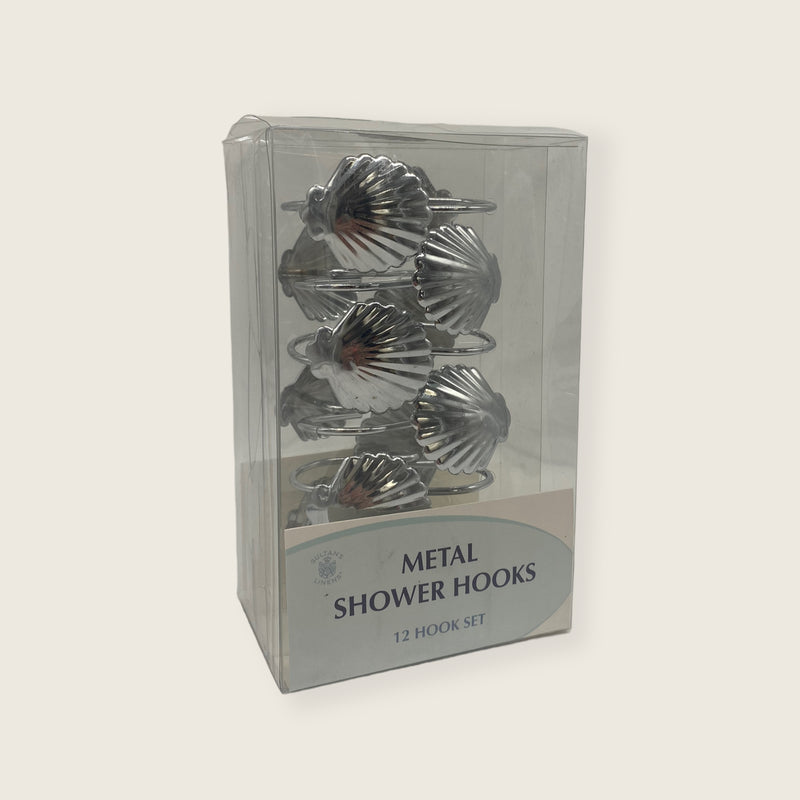 Metal Figurine Shower Hooks - 12 Hook Set
