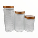 Glass Canister w/ Copper Lid (2pcs)