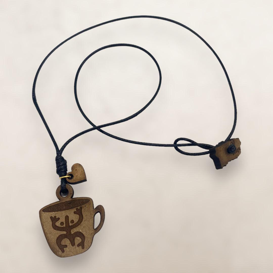 Artesanía en Madera - Collar Taza Coqui Taino *One Size*