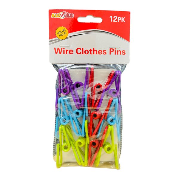 Wire Clothes Pins (12 Pack)