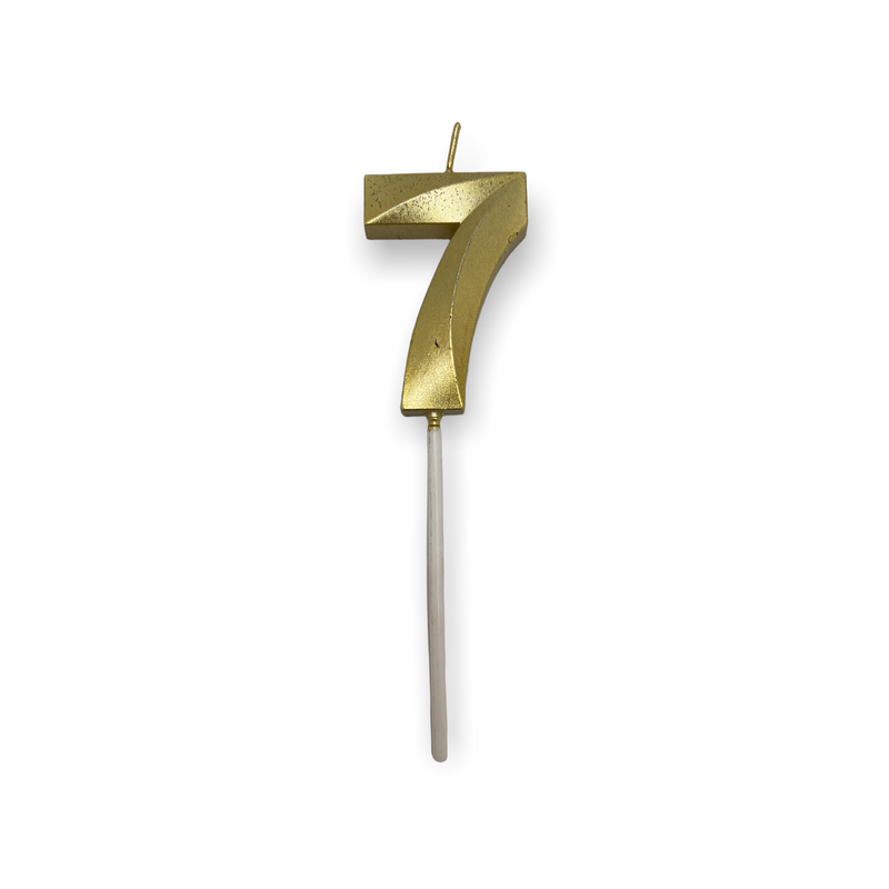 AW Party- Birthday Candle (Gold Numbers).