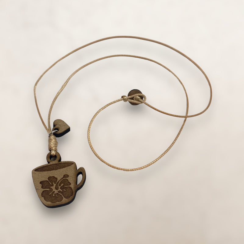 Wood Crafts - Poppy Cup Necklace *One Size*