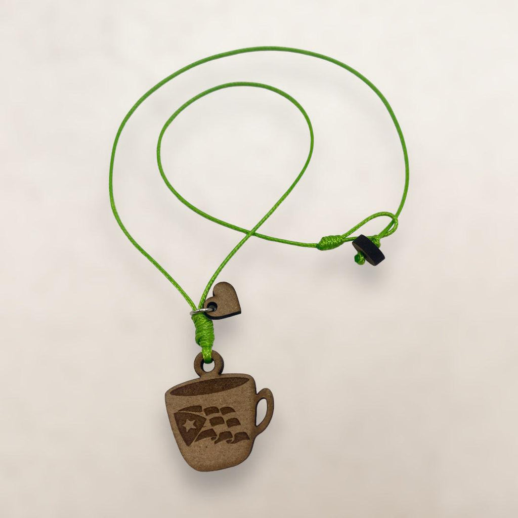 Wood Crafts - Flag Mug Necklace *One Size*
