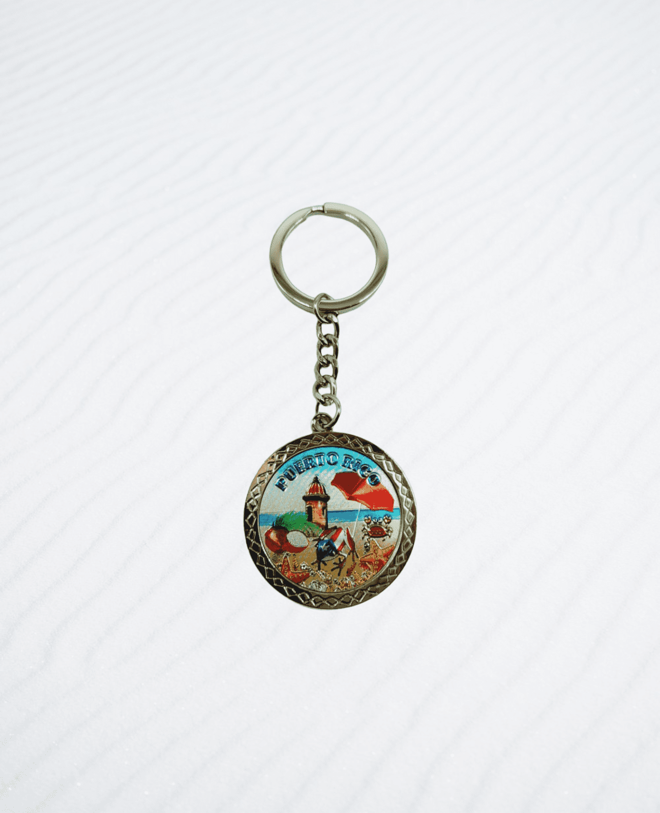 Souvenir de Puerto Rico | Llavero en Metal- Circulo.