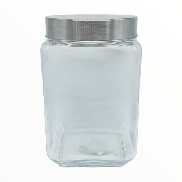 Glass Canister w/ Silver Lid