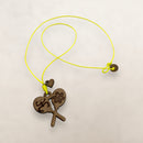 Artesanía en Madera - Collar Maracas con Símbolos Taínos *One Size*