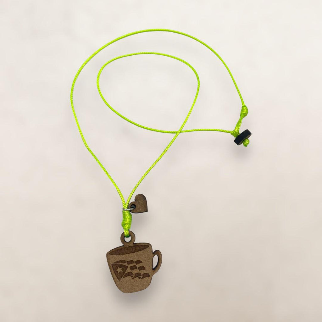 Wood Crafts - Flag Mug Necklace *One Size*