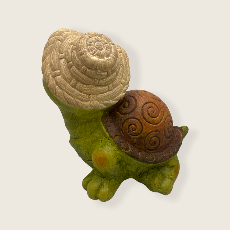 Figuras de Cerámica- Tortuga Pequeña con Sombrero.