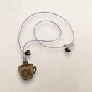 Artesanía en Madera - Collar Taza con Amapola  *One Size*