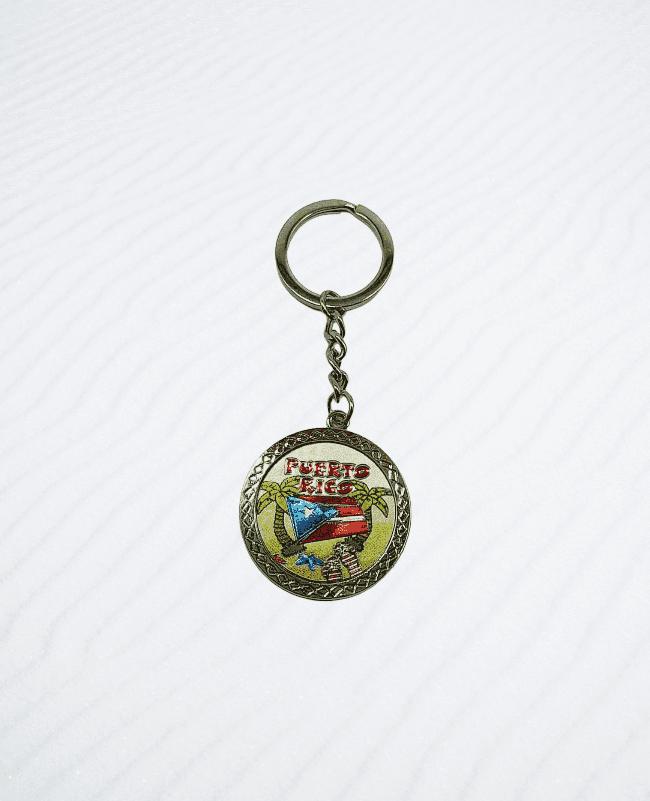 Souvenir de Puerto Rico | Llavero en Metal- Circulo.