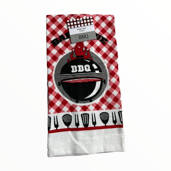 Printed Tier Swag - Kitchen Towel (Barbecue)