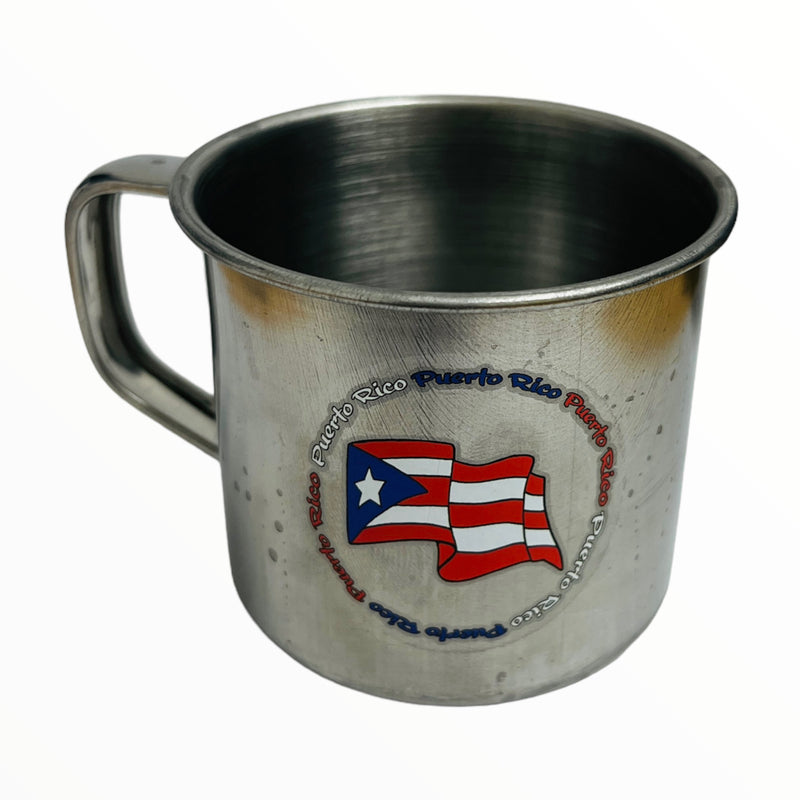 Souvenir Puerto Rico - Taza de Cafe en Stainless Steel (Tamaño Grande)