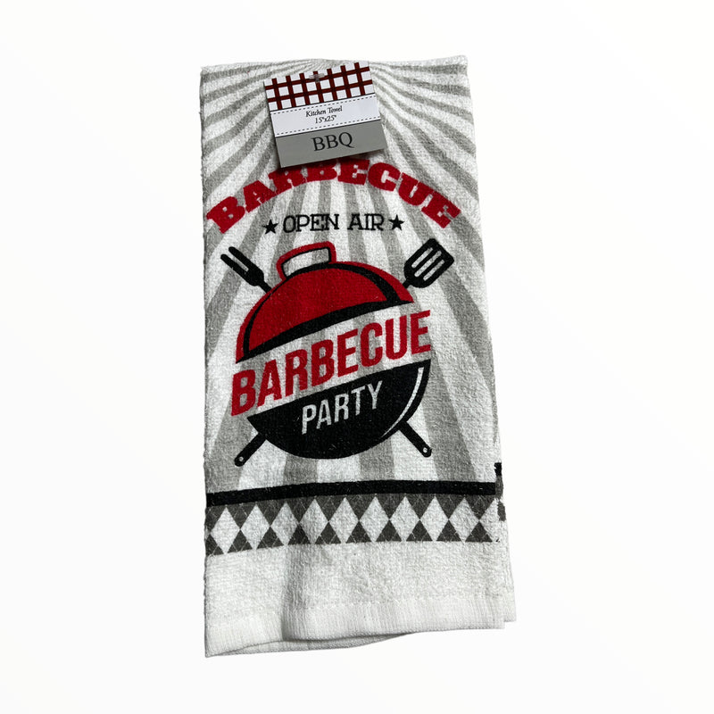 Printed Tier Swag - Kitchen Towel (Barbecue)