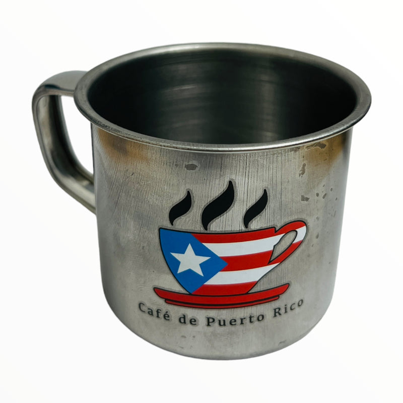 Souvenir Puerto Rico - Taza de Cafe en Stainless Steel (Tamaño Grande)