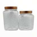 Glass Canister w/ Copper Lid (2pcs)