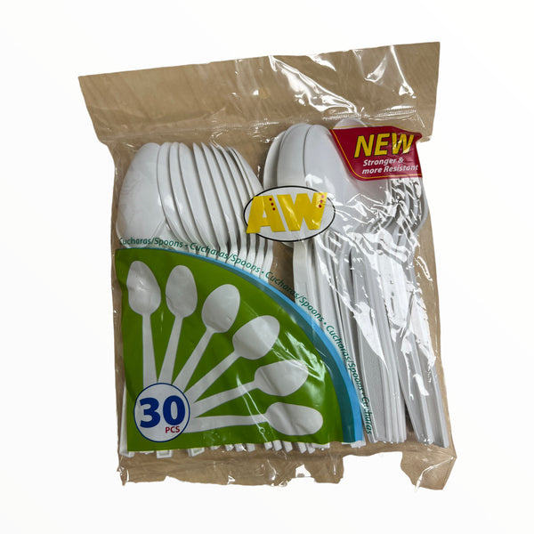 All Value - Cubiertos Plasticos Surtidos (Cucharas) 30pcs