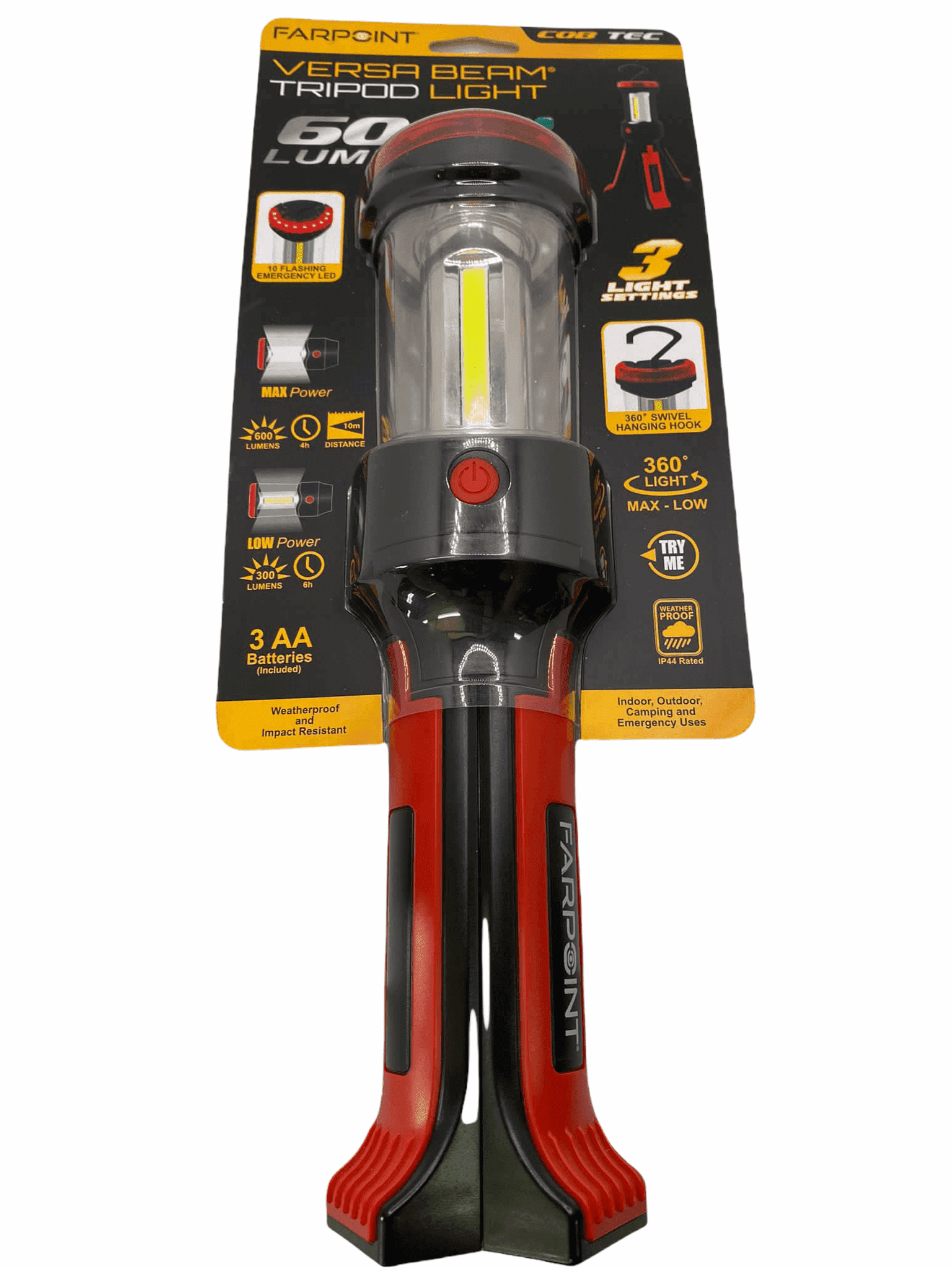 Farpoint - Versa Beam Tripod Light (600 Lumens).