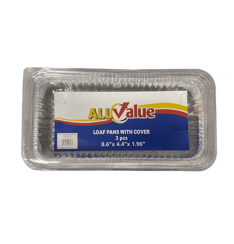 All Value - Molde Rectangular en Aluminio con Tapa (8.6" X 4.4" X 1.96").