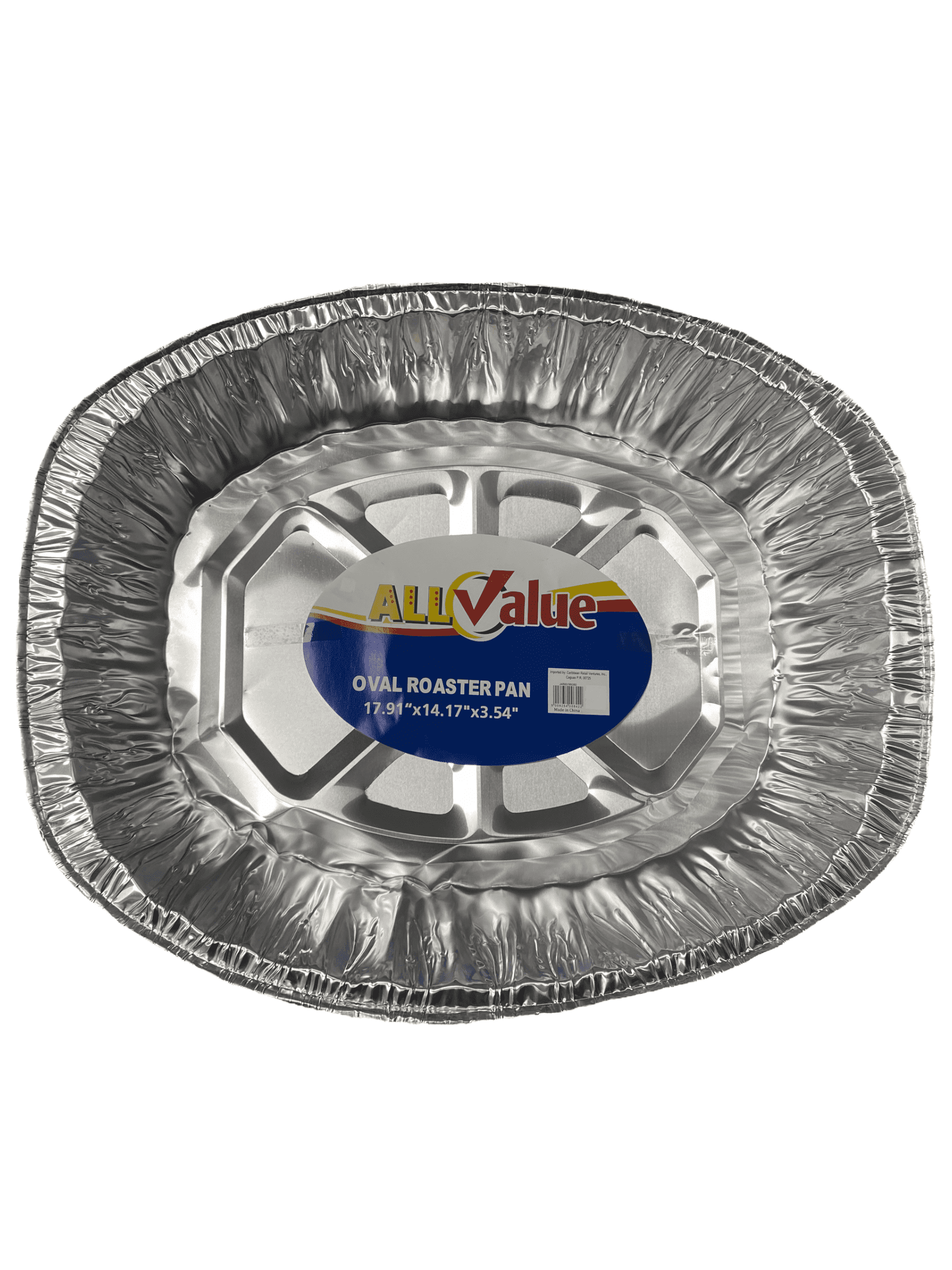 All Value - Molde Ovalado de Aluminio (17.91''x 14.17''x 3.54'').